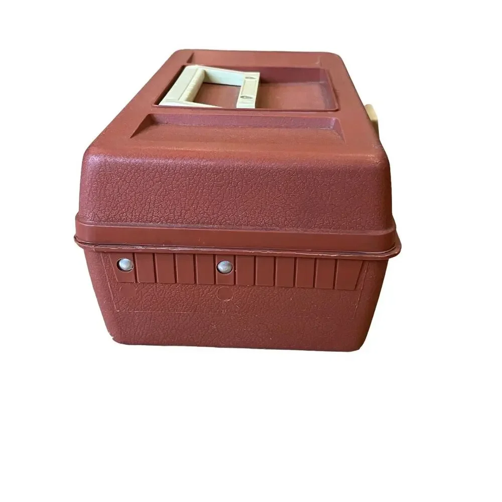 Woodstream Old Pal Tackle Box Vintage PF1040 w/ Folding Tray VTG Copper & Beige